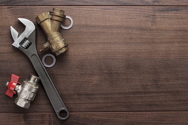 wood tables wrench plumbing wallpaper preview